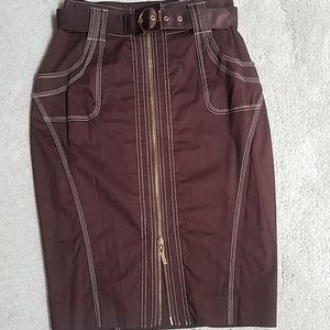 Pencil skirt with belt